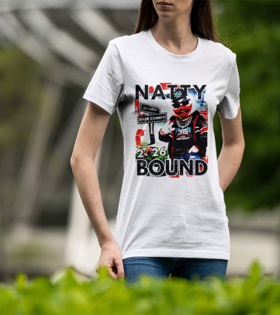 Natty Bound 2026 Miami Hurricanes Sebastian The Ibis Dade County Da Crib 305 T-Shirt