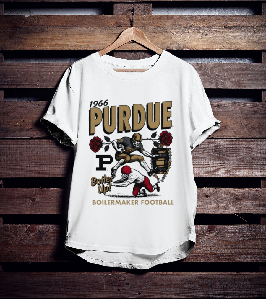 1966 Purdue Boilermaker Football Rose Bowl Boiler Up T-Shirt