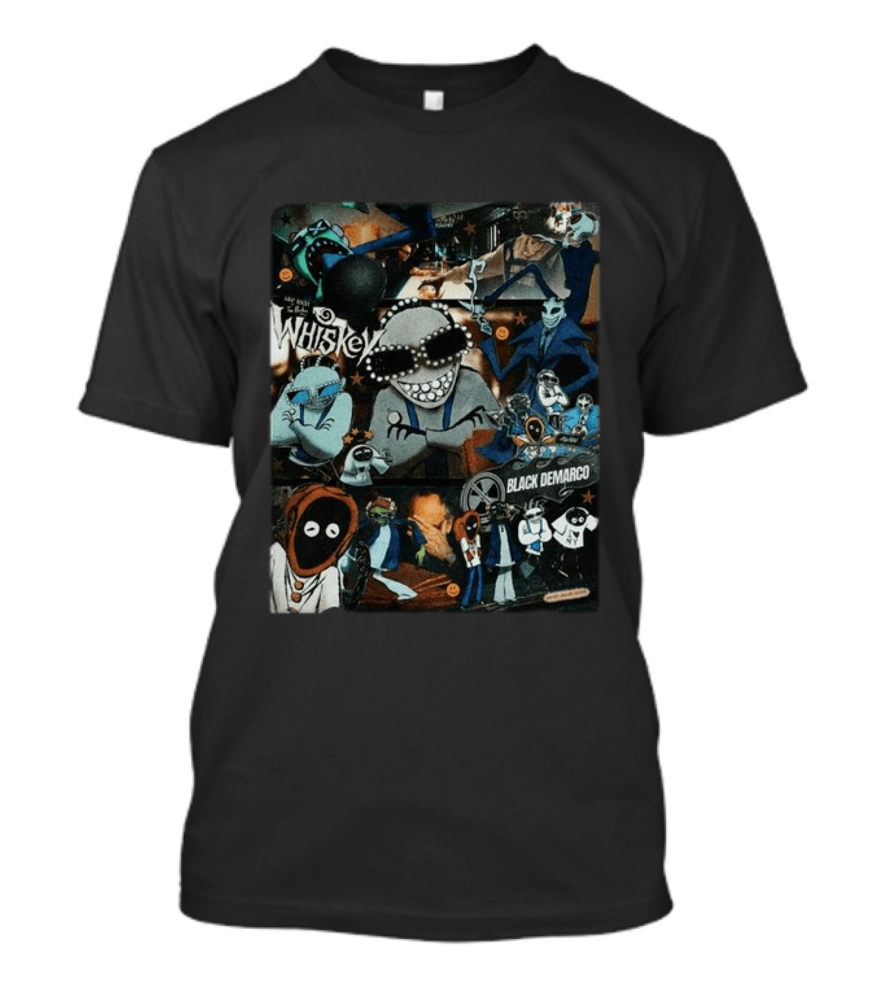 Asap Rocky Don't Be Dumb Whiskey Black Demarco Collage T-Shirt