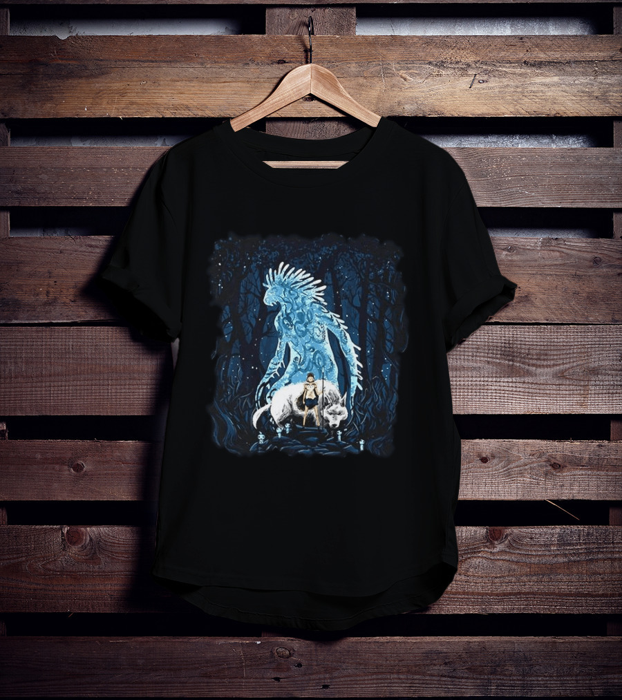 San And Forest Spirit Princess Mononoke Anime Iconic Forest Scene T-Shirt