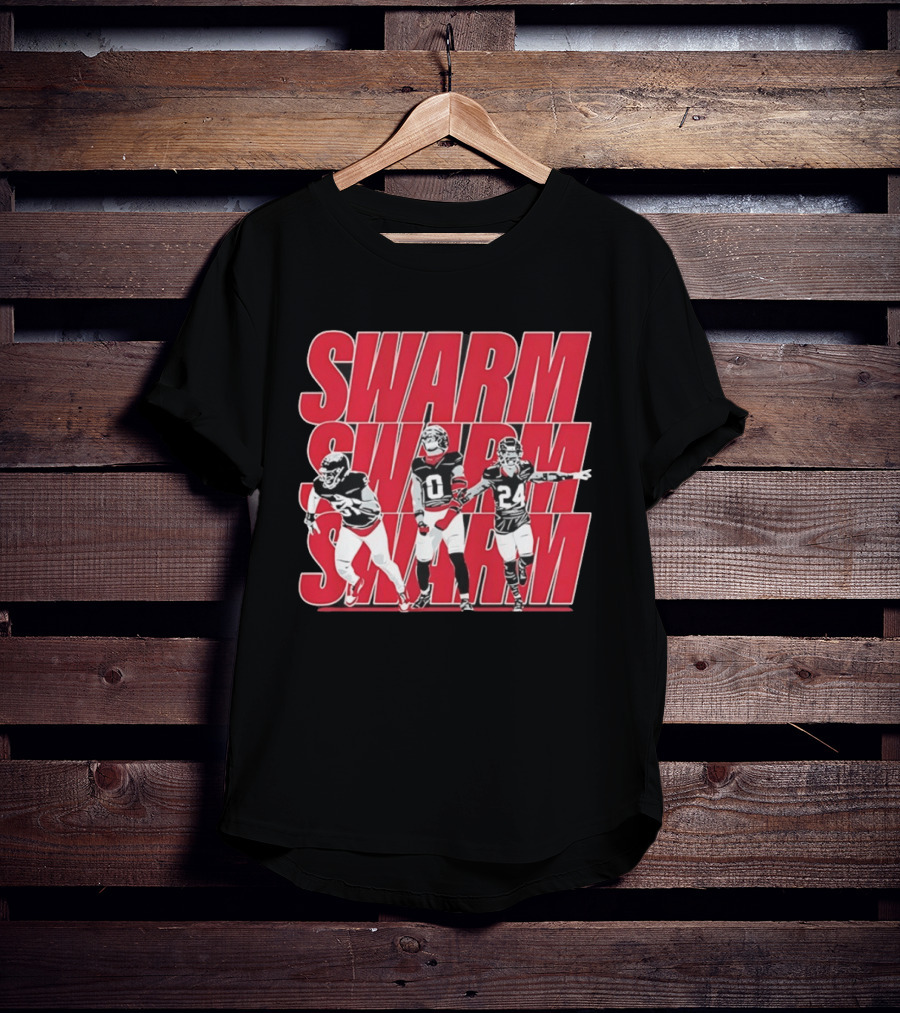 Houston Texans Swarm Swarm Swarm Derek Stingley Jr Football T-Shirt