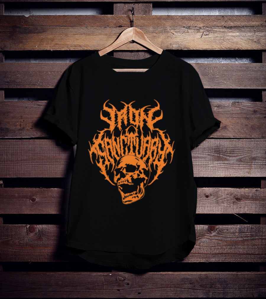 Iron Sanctuary Bxactiv Skull Metal Orange Inferno T-Shirt