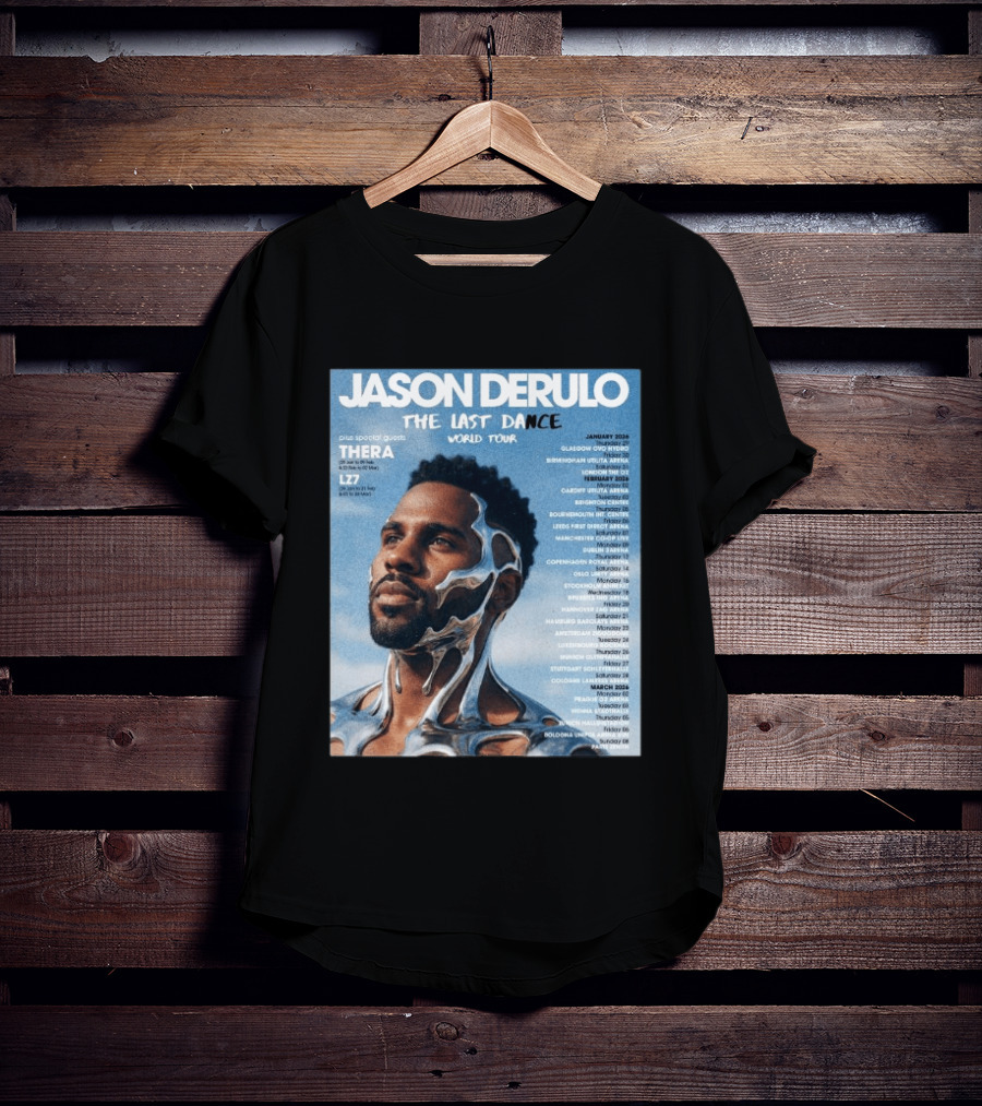 Jason Derulo The Last Dance World Tour 2026 Schedule Tour Dates T-Shirt
