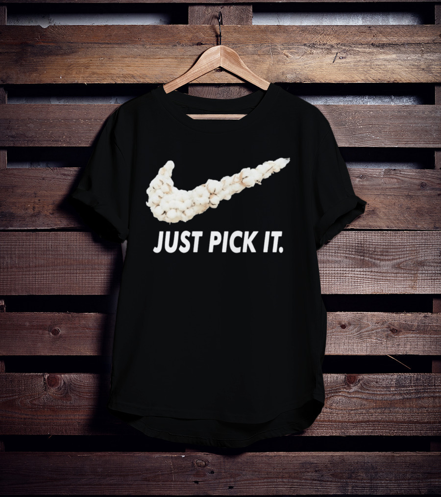JUST PICK IT Cotton Swoosh T-Shirt