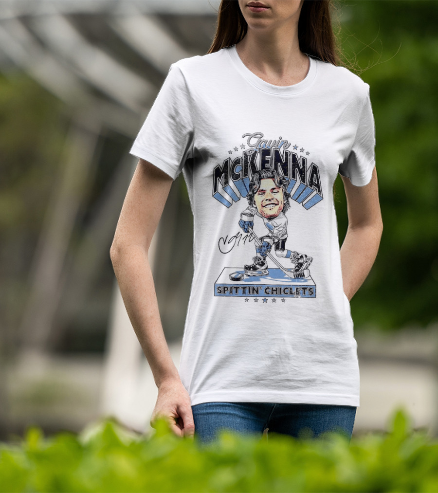 Spittin Gavin McKenna Penn State Nittany Lions NCAA Hockey Spittin Chiclets T-Shirt