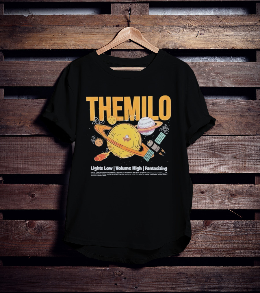 The Milo Space Planets Lights Low Volume High Fantasizing T-Shirt