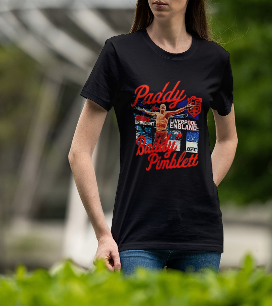Paddy The Baddy Pimblett Liverpool England UFC Fighter T-Shirt