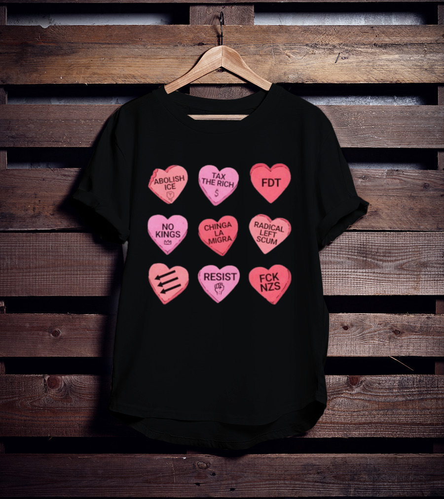 Abolish Ice Tax The Rich No Kings Chinga La Migra Radical Left Scum Resist FDT FCK NZS T-Shirt