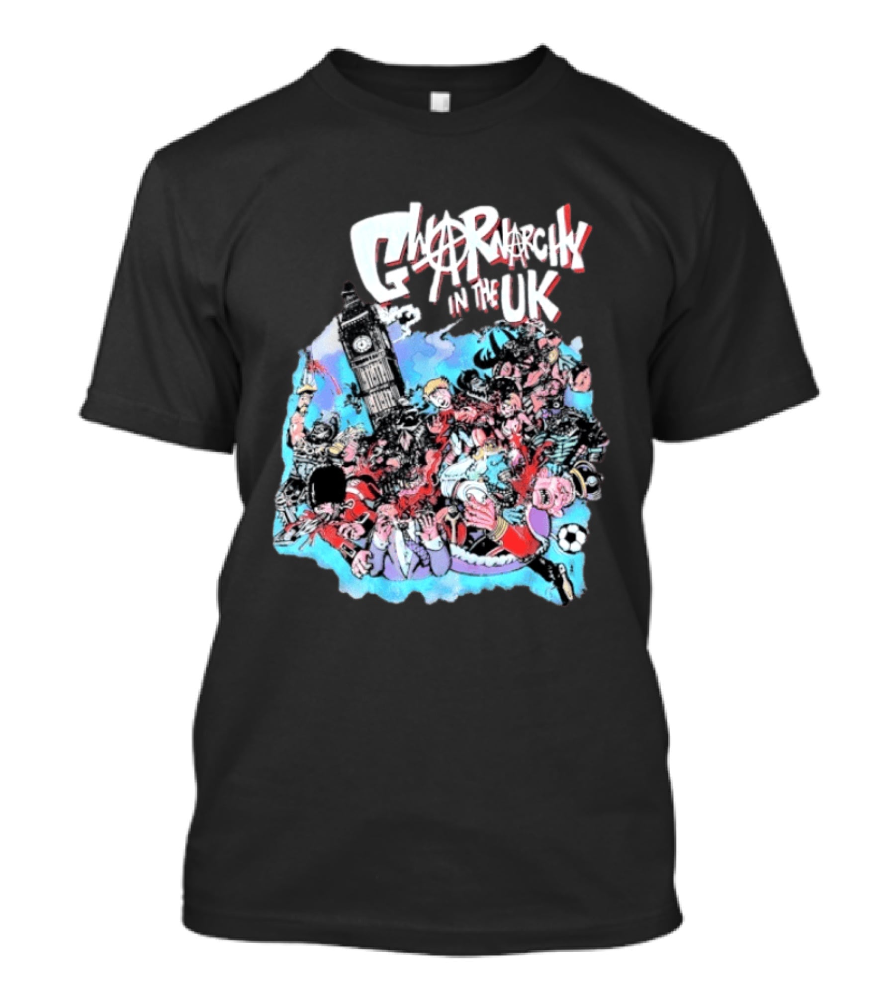 Anarchy In The UK Big Ben Chaotic Punk Scene Soccer UK T-Shirt