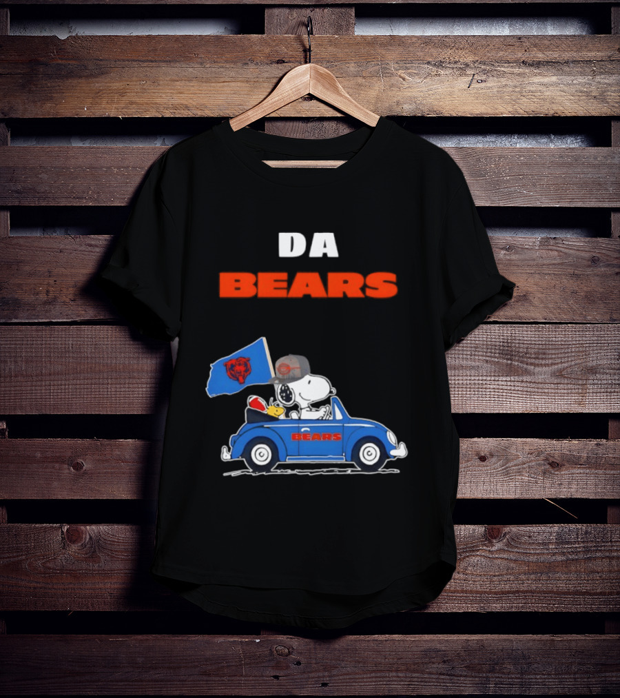 Chicago Bears Snoopy Woodstock Car Da Bears T-Shirt