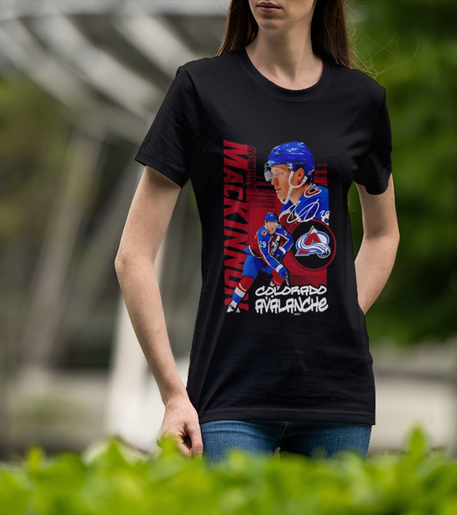 Colorado Avalanche Nathan MacKinnon Playmaker Number 29 NHL Hockey Fan Gear T-Shirt