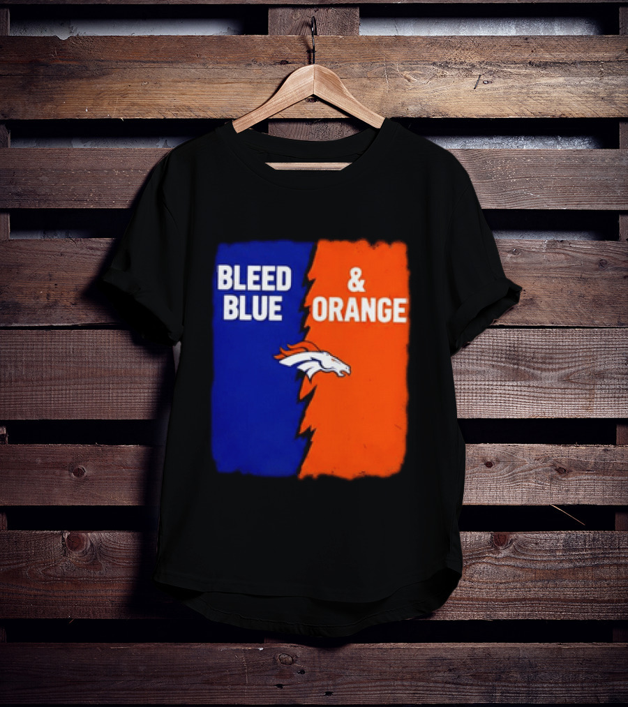 Bleed Blue And Orange Denver Broncos T-Shirt