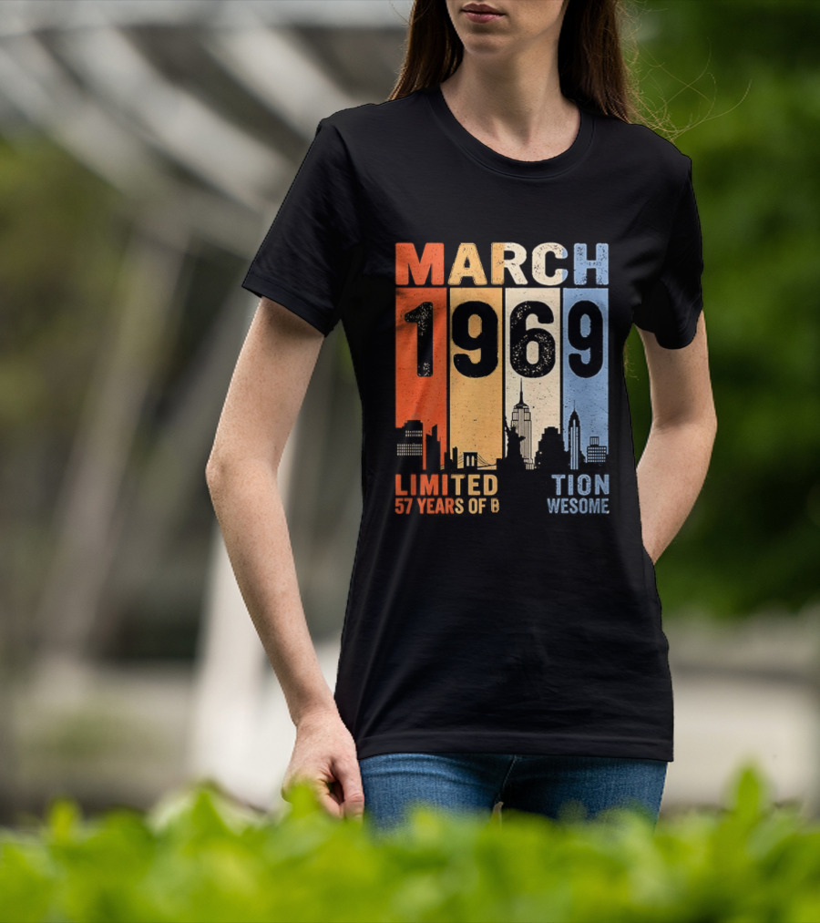 March 1969 Limited Edition 54 Years Of Being Awesome City T-Shirt