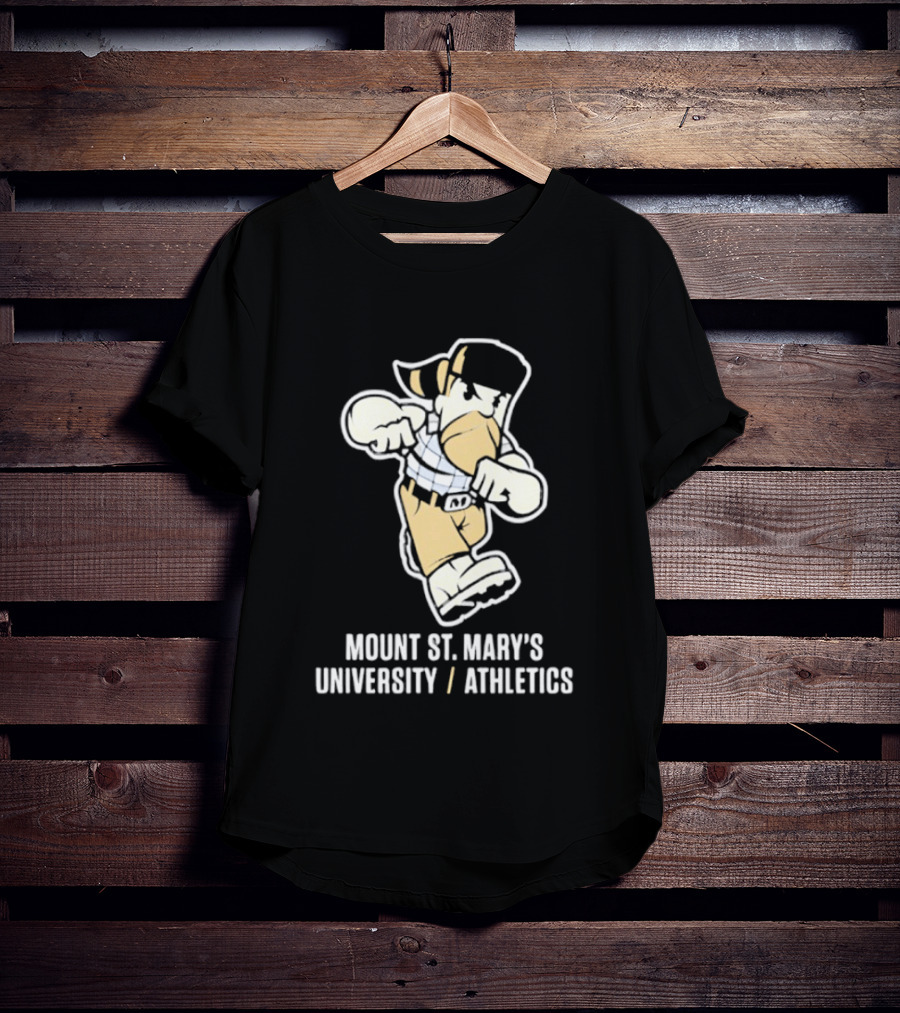 Mount St. Mary's University Athletics Sports Mascot Fight Pose T-Shirt