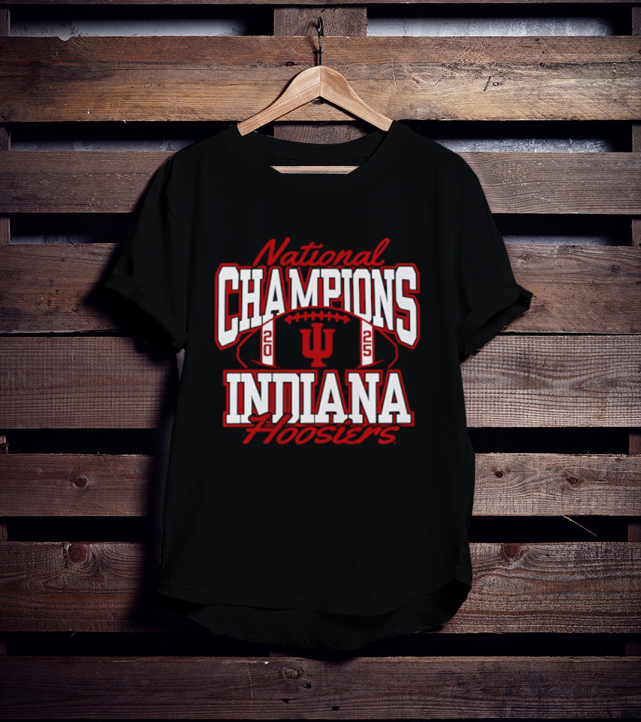 Indiana Hoosiers 2025 National Champions Football Victory CFP T-Shirt