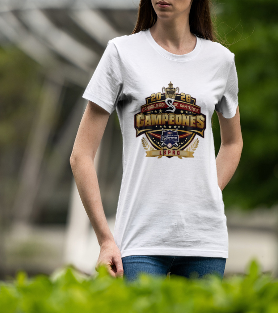 Cangrejeros De Santurce 2026 Campeones Celebrate LBPRC Trophy Baseball T-Shirt