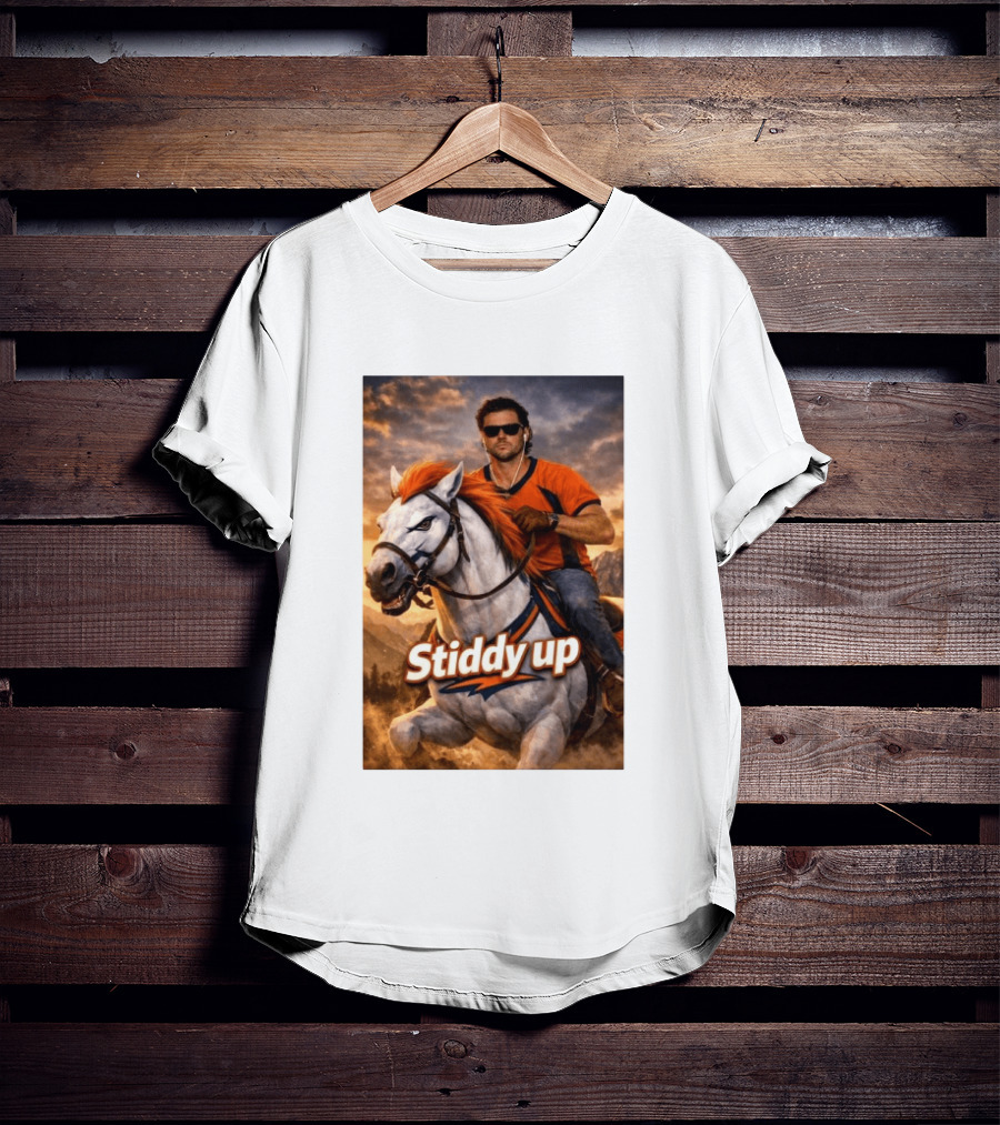 Jarrett Stidham Stiddy Up Horseback Adventure Denver Broncos Fans T-Shirt