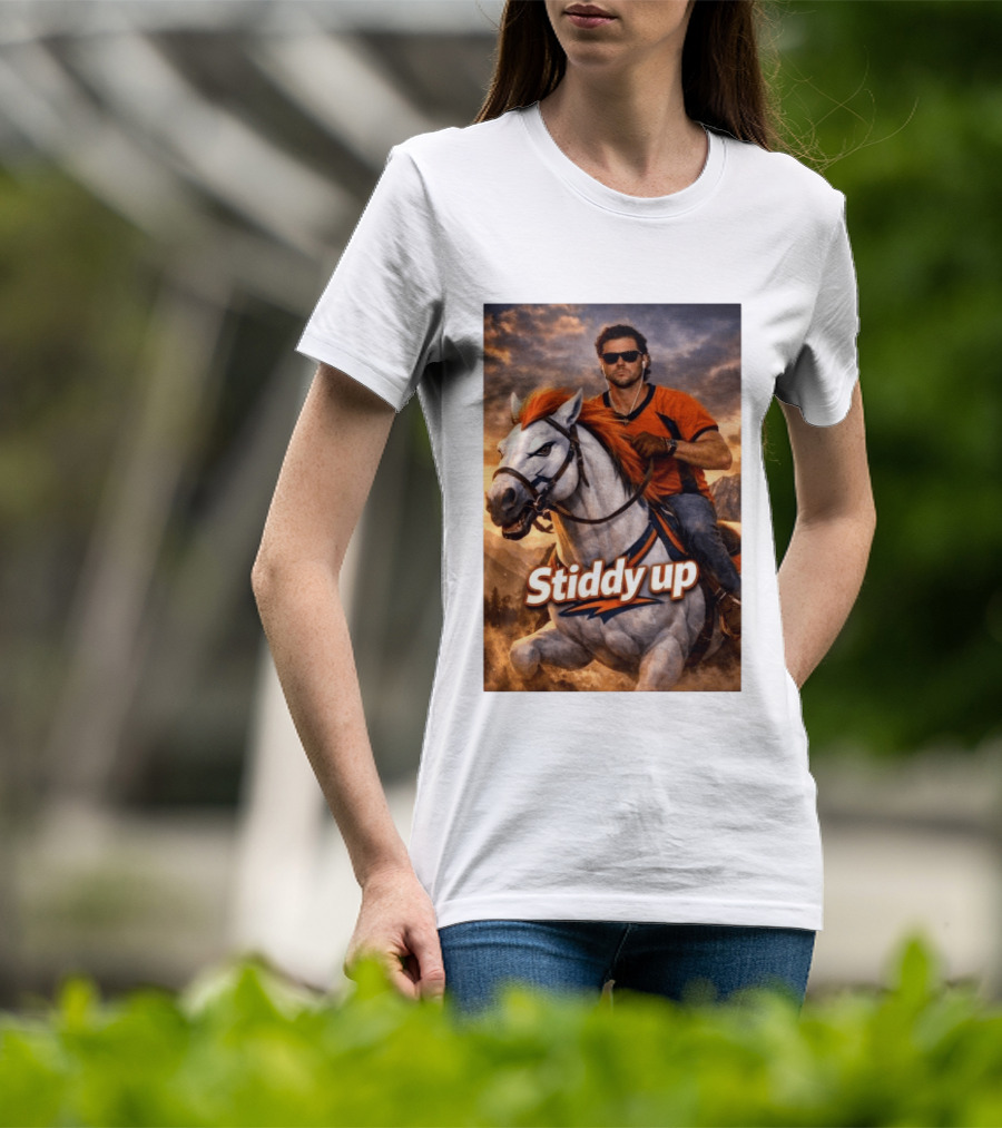 Jarrett Stidham Stiddy Up Horseback Adventure Denver Broncos Fans T-Shirt