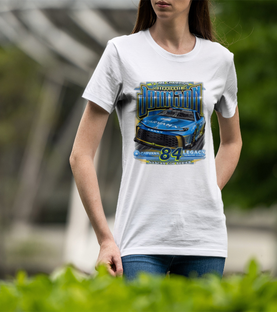 7 Time Champion Jimmie Johnson Carvana 84 Legacy Motor Club Nascar Cup Series T-Shirt