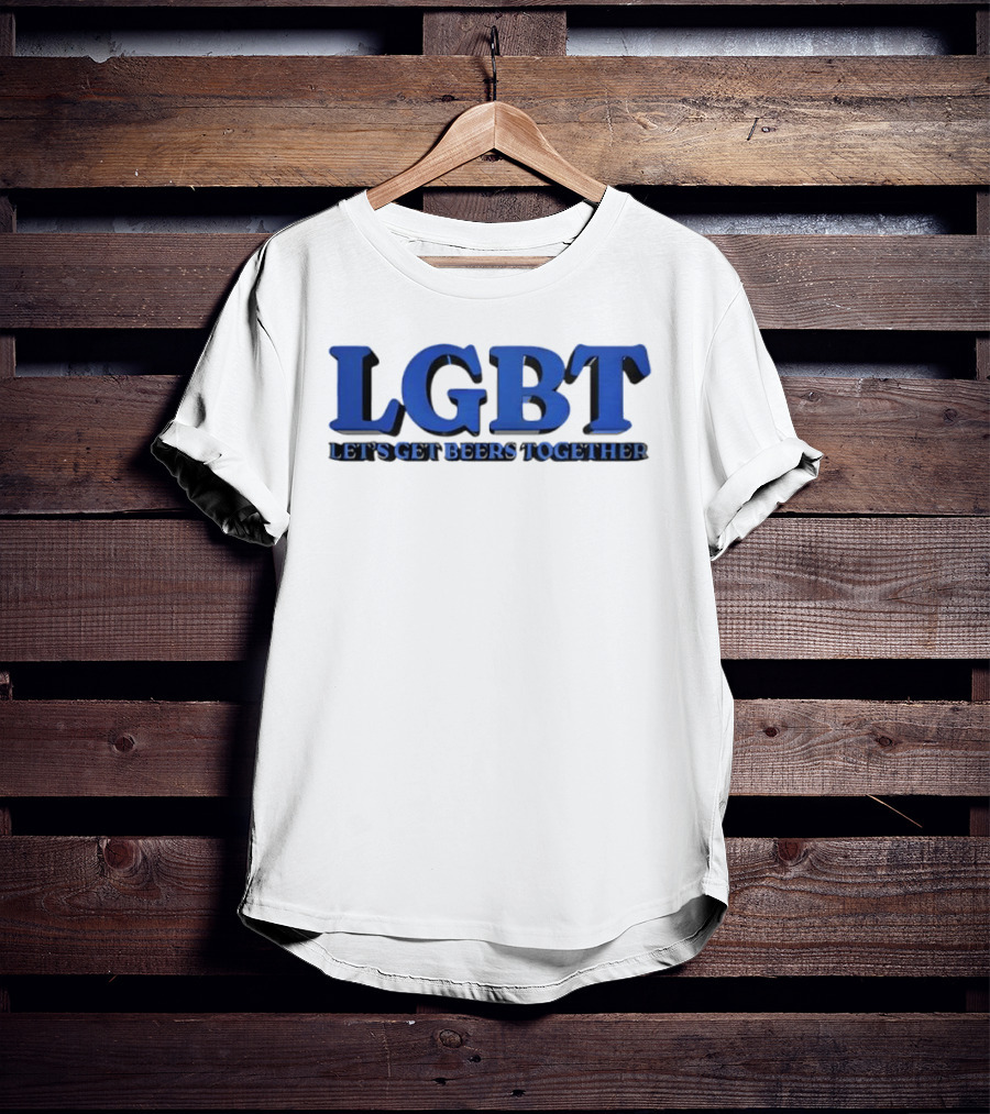 LGBT Let's Get Beers Together Blue T-Shirt