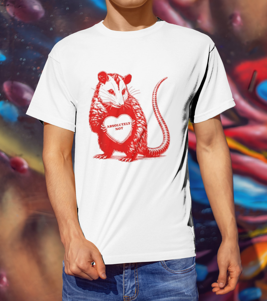 Absolutely Not Valentine Opossum Heart T-Shirt