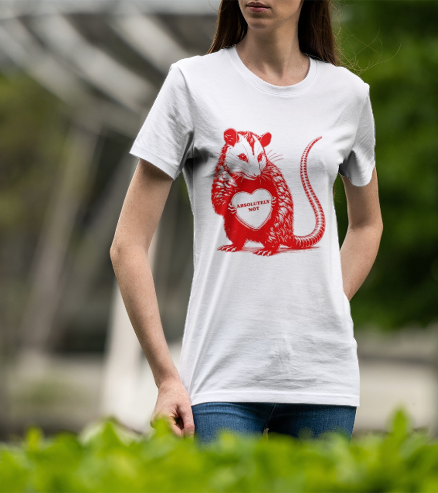 Absolutely Not Valentine Opossum Heart T-Shirt