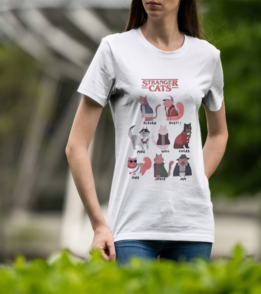 Stranger Cats Eleven Dustin Mike Will Max Hopper 2023 T-Shirt