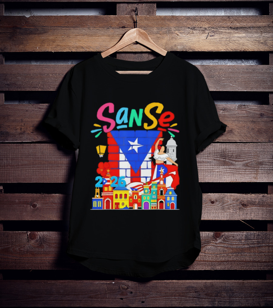 Sanse Festival 2026 Puerto Rican Culture Celebration San Sebastian Balcones De Cora T-Shirt