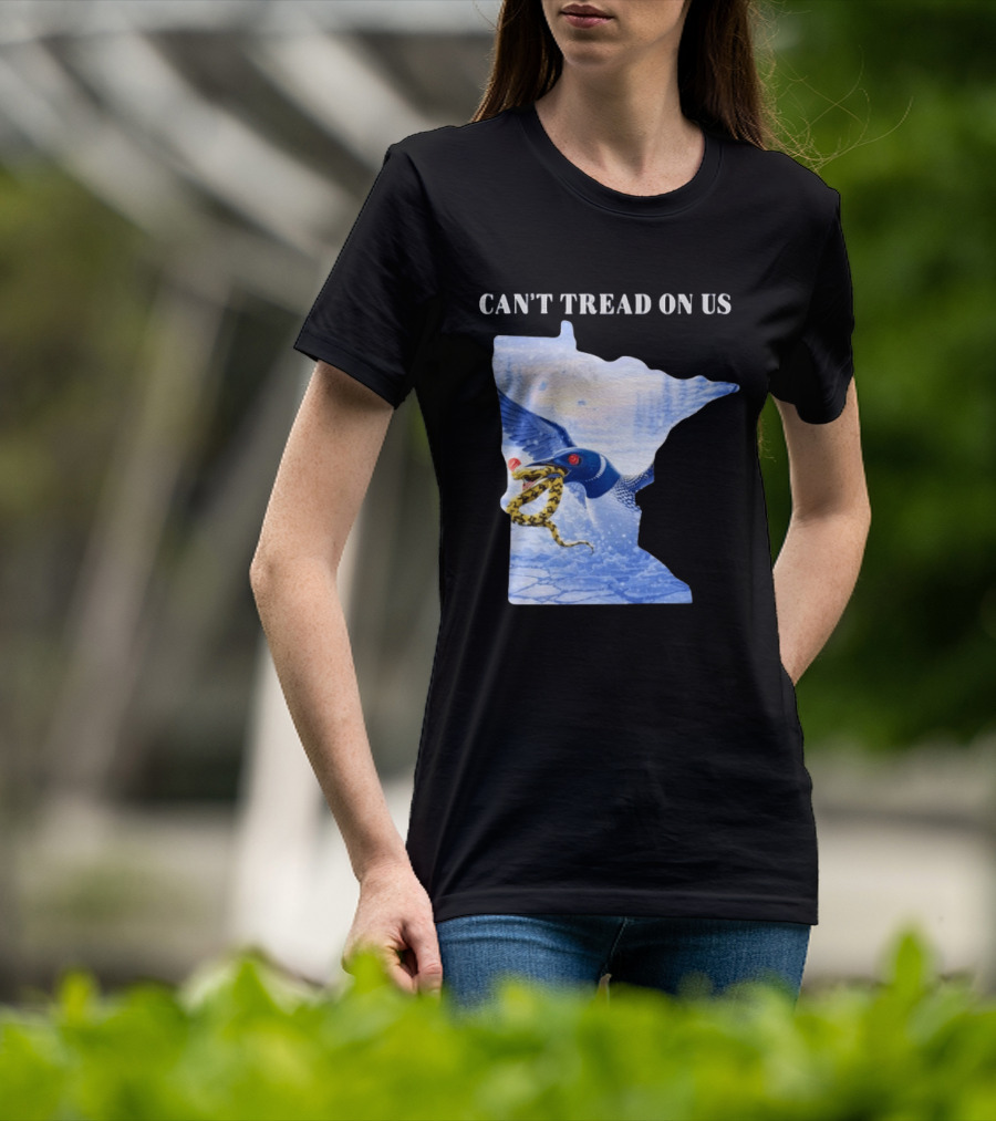 Can't Tread On Us Loon Snake Minnesota Ice Support T-Shirt