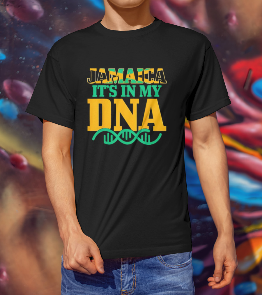 Jamaica It's In My DNA Jamaican Flag Pride Heritage T-Shirt