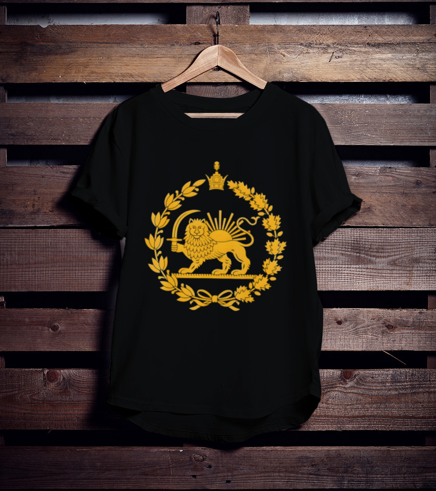 Lion And Sun Iran Persian Flag Shir O Khorshid Symbol Heritage T-Shirt