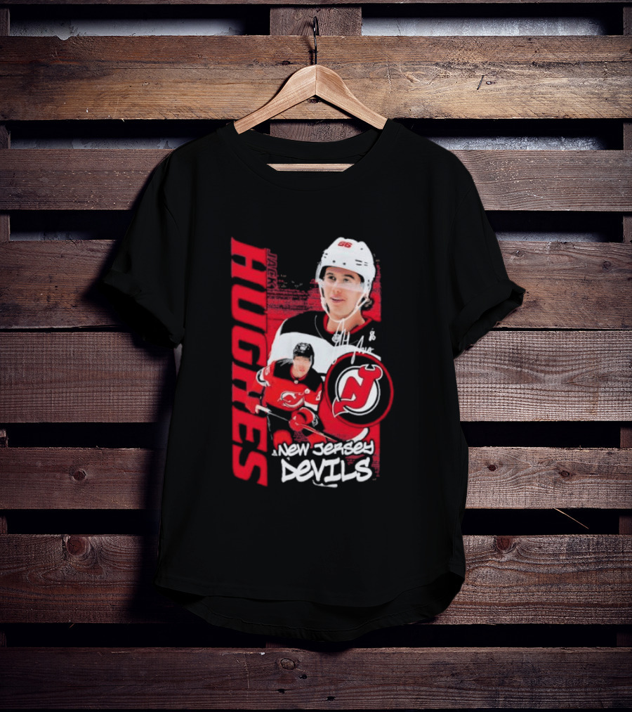 New Jersey Devils Jack Hughes Playmaker Hockey Legend T-Shirt