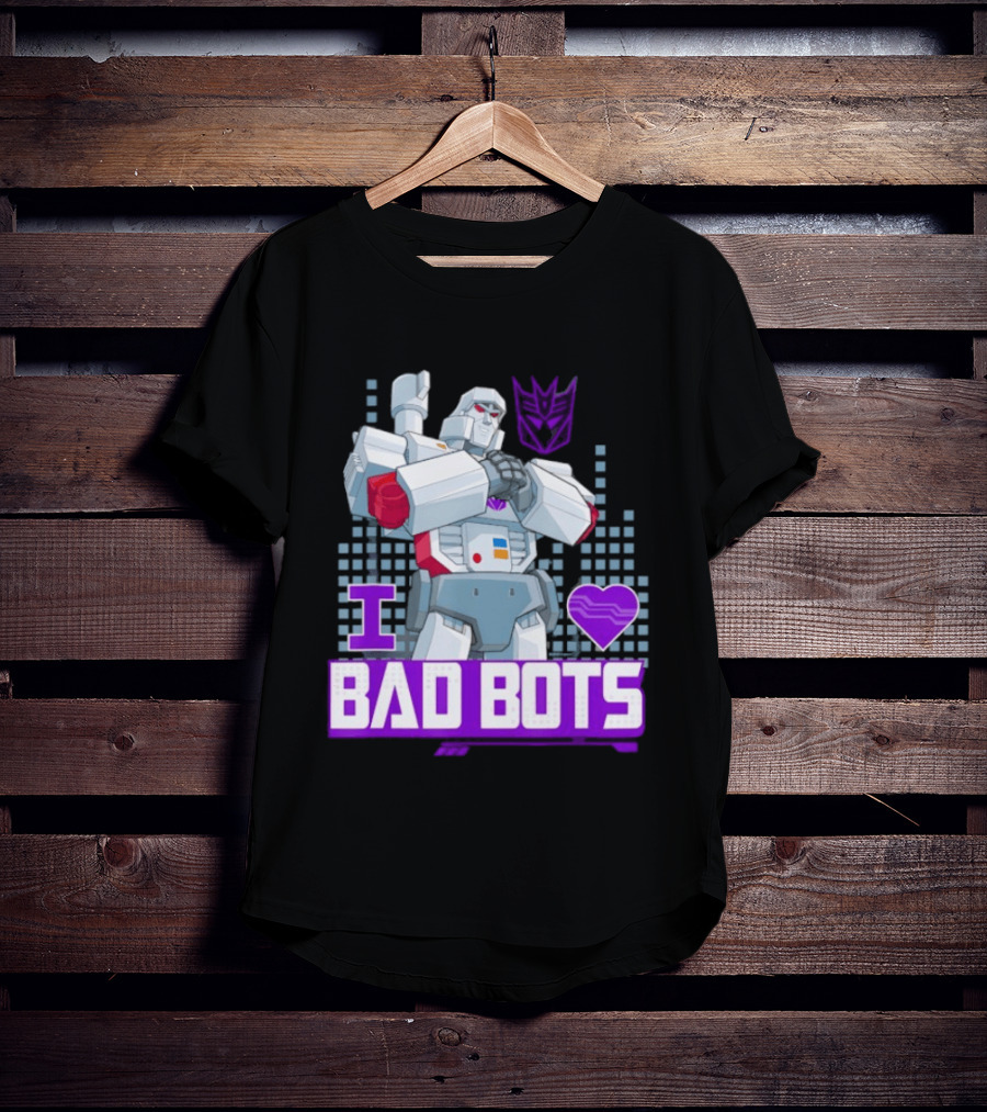 Transformers Valentine's Day Megatron I Love Bad Bots Decepticon T-Shirt