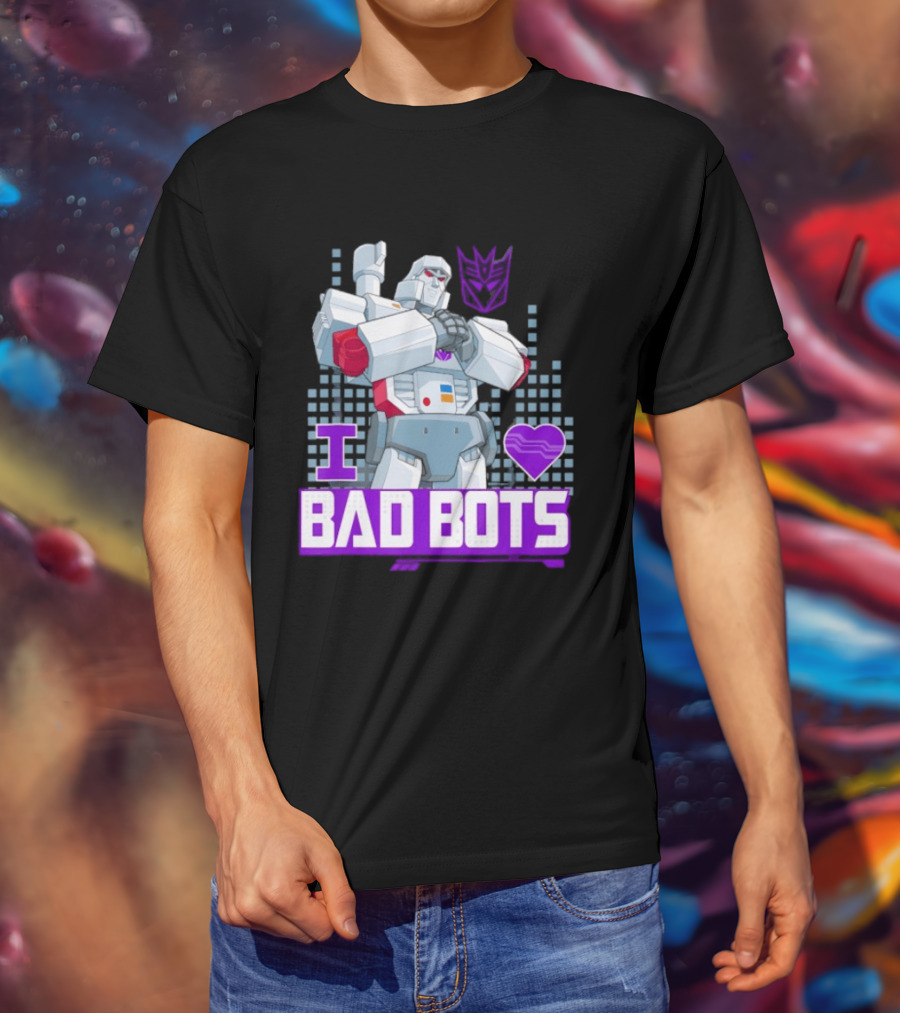 Transformers Valentine's Day Megatron I Love Bad Bots Decepticon T-Shirt