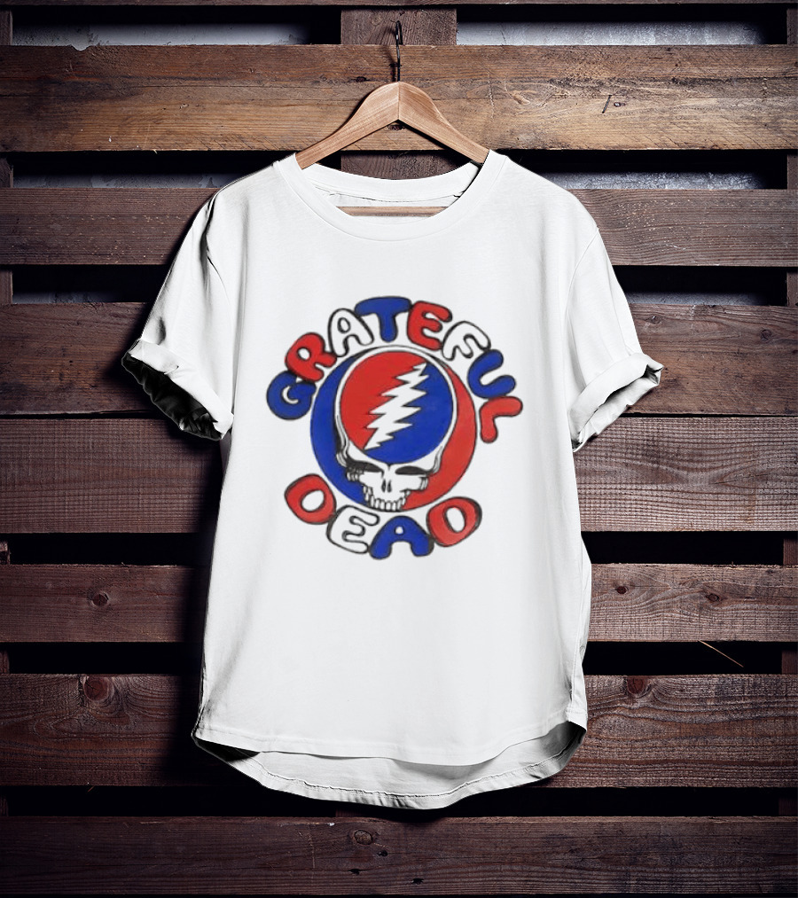 Grateful Dead Steal Your Face Skull Red Blue Bolt T-Shirt