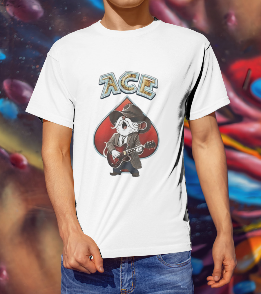 Bob Weir Uncle Pecos ACE Mouse Guitar Spade T-Shirt