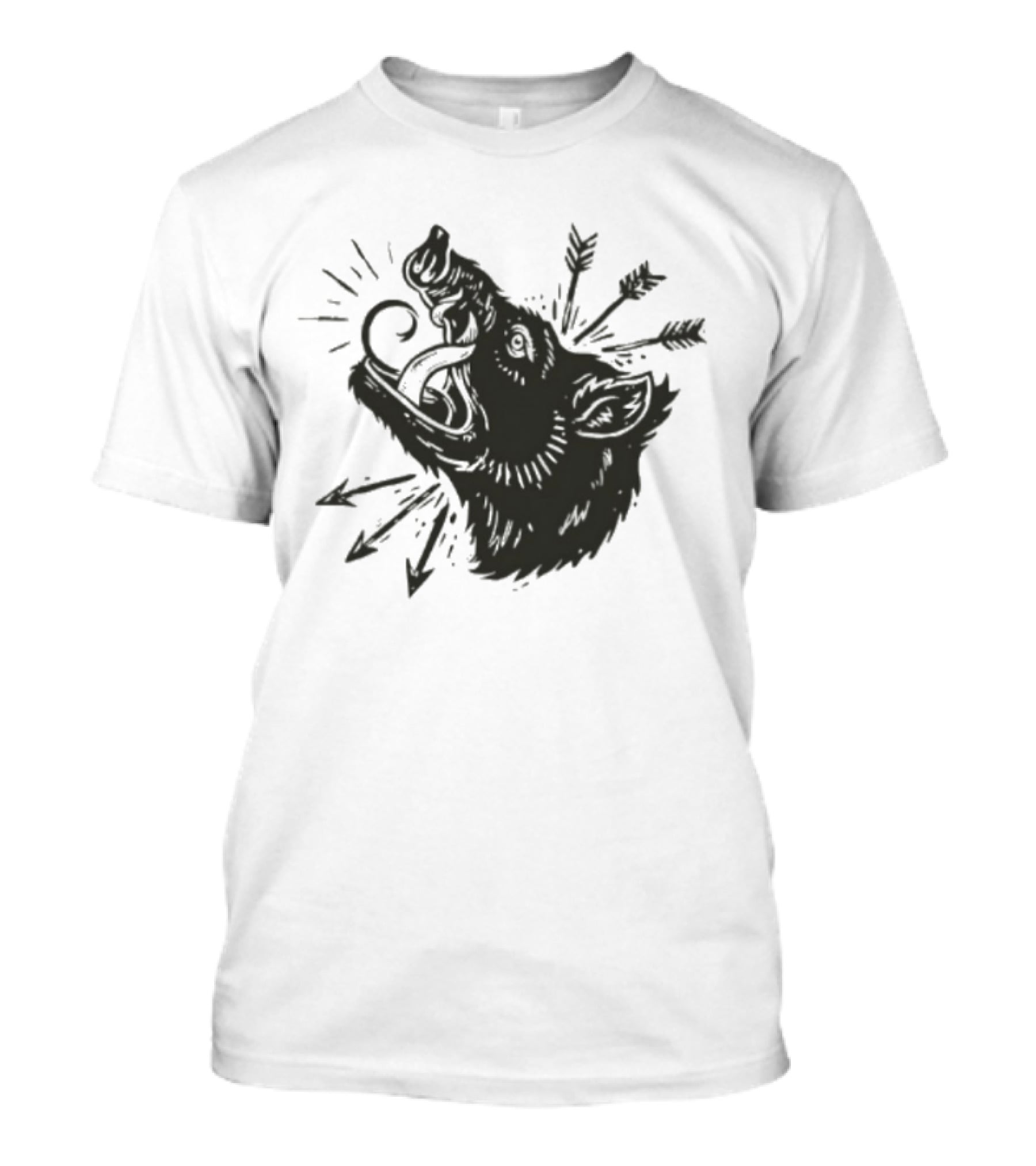 New Wolf Defiant To The End Arrows Illustrating Resilient Howling Wolf T-Shirt