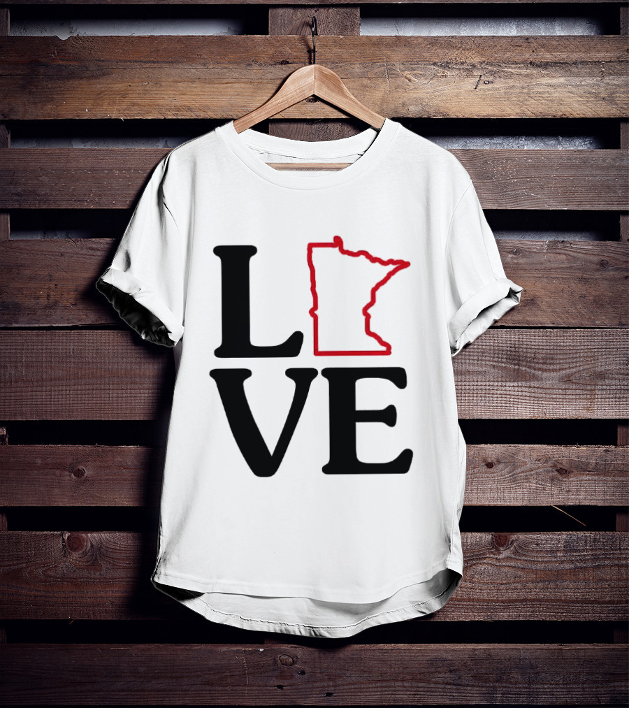 Love Minnesota State Map T-Shirt