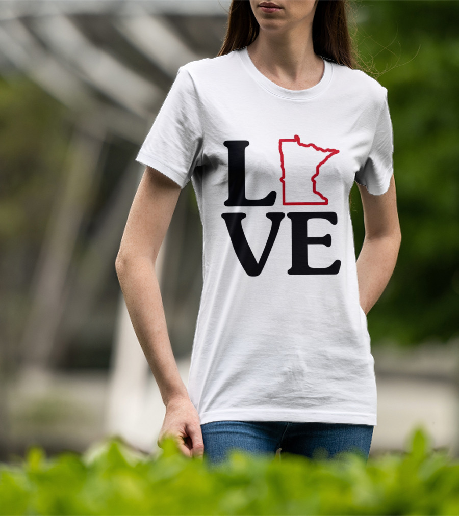 Love Minnesota State Map T-Shirt