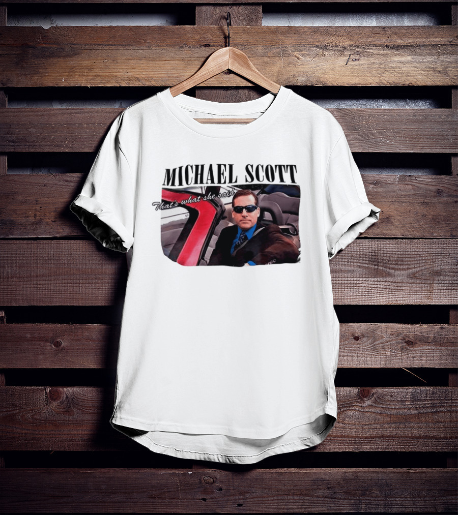 Michael Scott That's What She Said Sunglasses Car Scene T-Shirt
