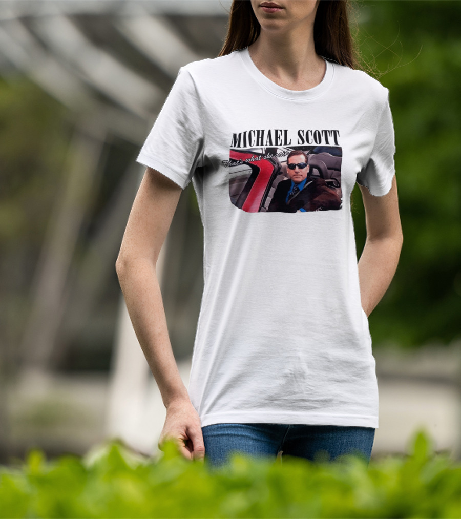 Michael Scott That's What She Said Sunglasses Car Scene T-Shirt
