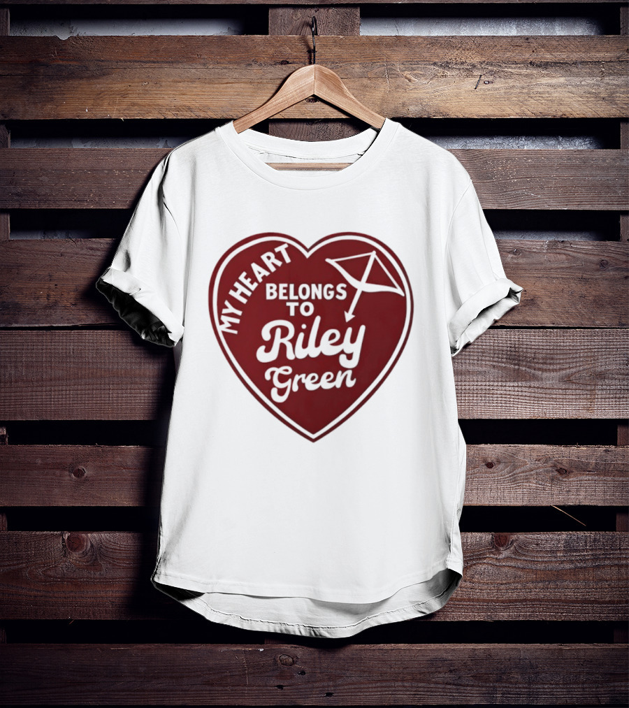 My Heart Belongs To Riley Green Kite Heart T-Shirt