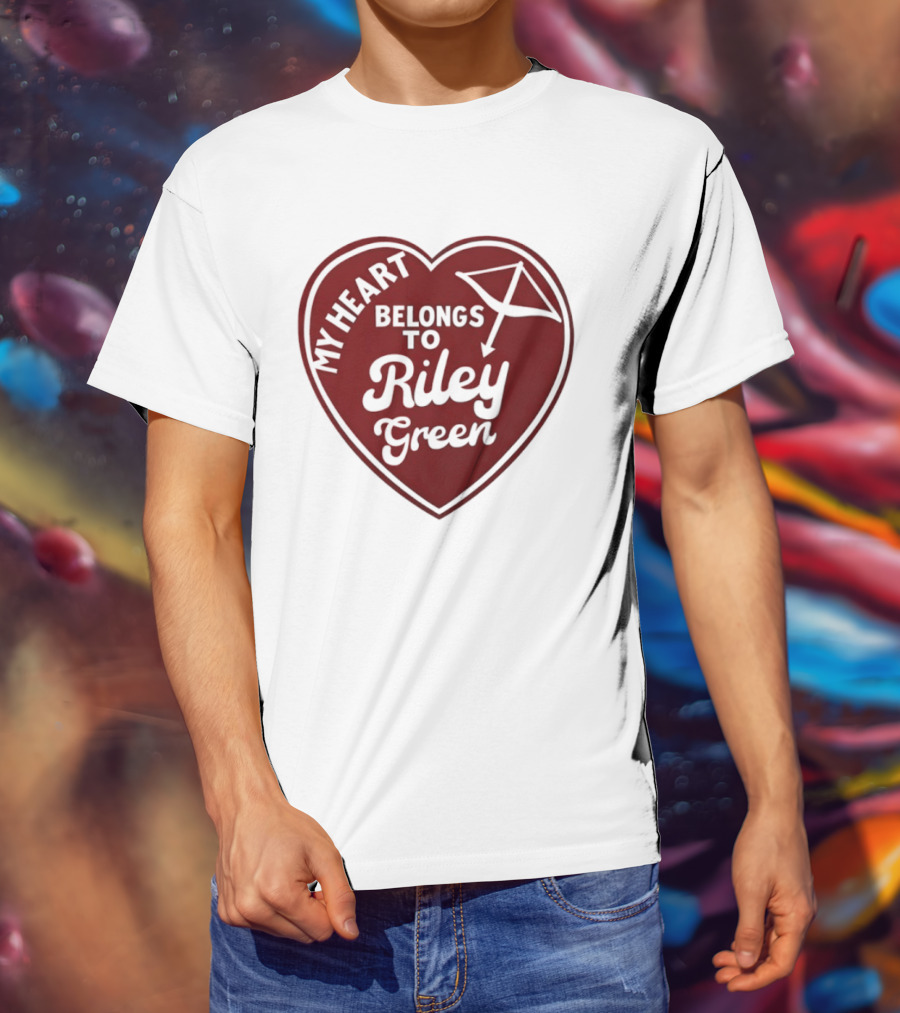 My Heart Belongs To Riley Green Kite Heart T-Shirt