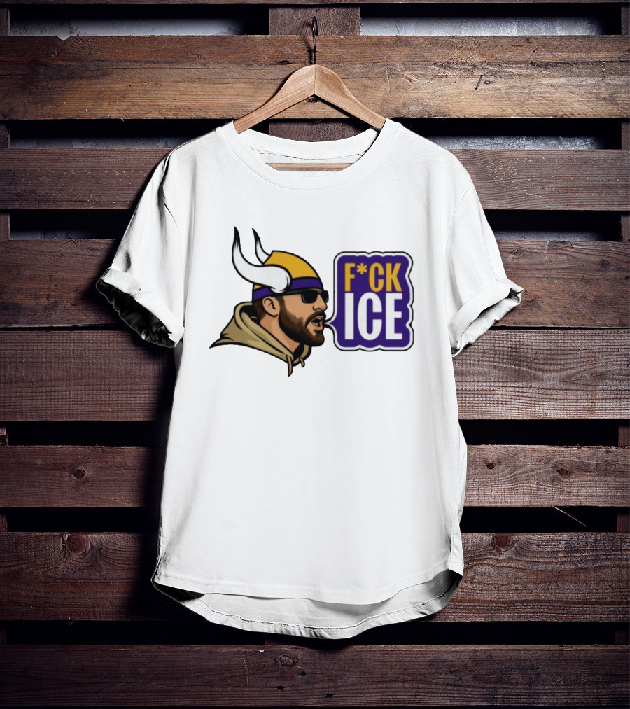 F*CK ICE Viking Horn Helmet Sunglasses T-Shirt