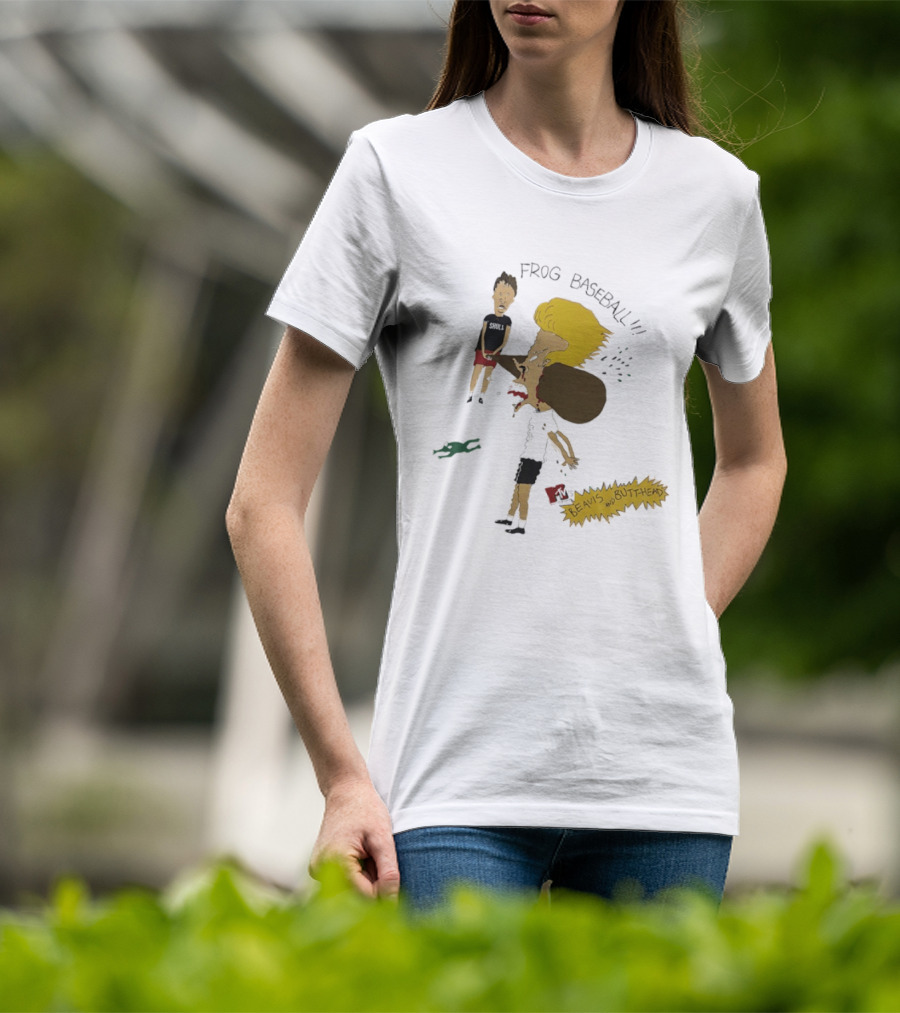 Beavis And Butt Head Frog Baseball T-Shirt
