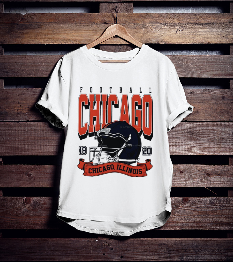 Chicago Football Helmet 1920 Illinois Sports Team T-Shirt