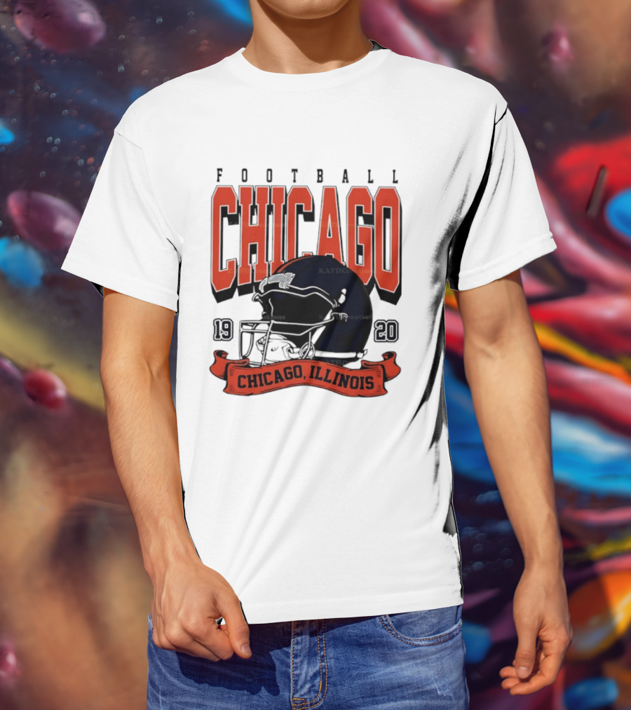 Chicago Football Helmet 1920 Illinois Sports Team T-Shirt