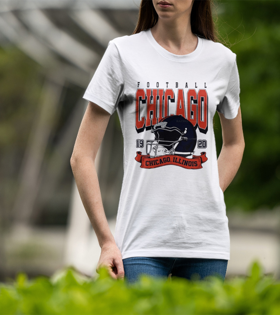 Chicago Football Helmet 1920 Illinois Sports Team T-Shirt