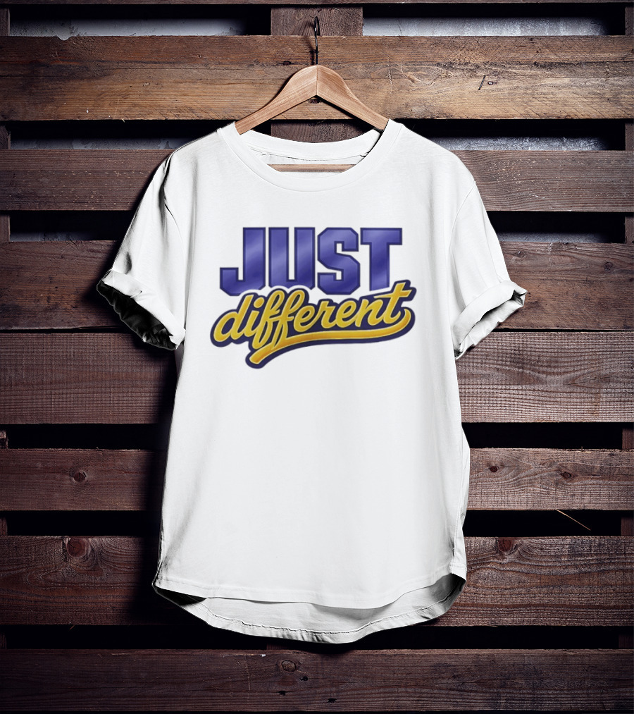 Just Different Blue And Yellow T-Shirt