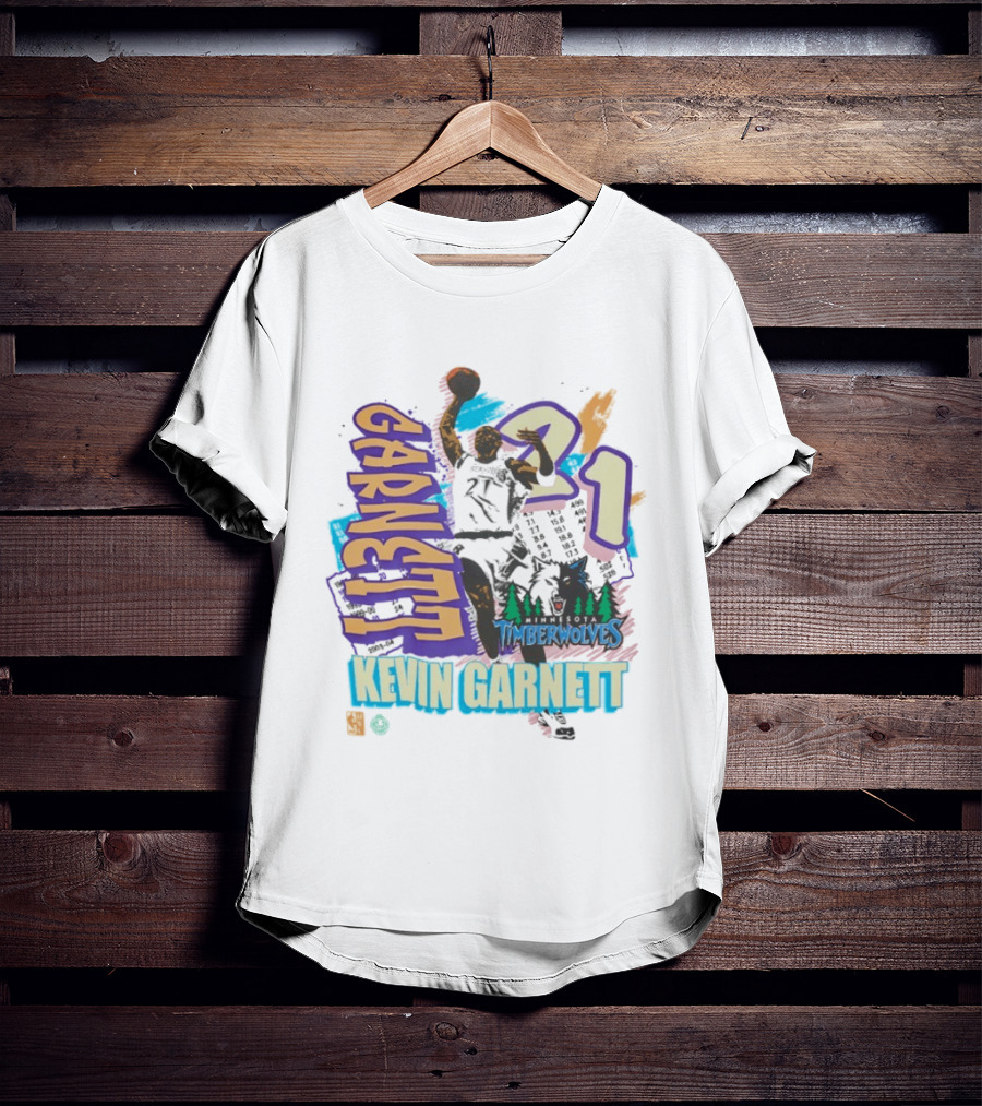 Kevin Garnett Timberwolves Basketball 21 T-Shirt